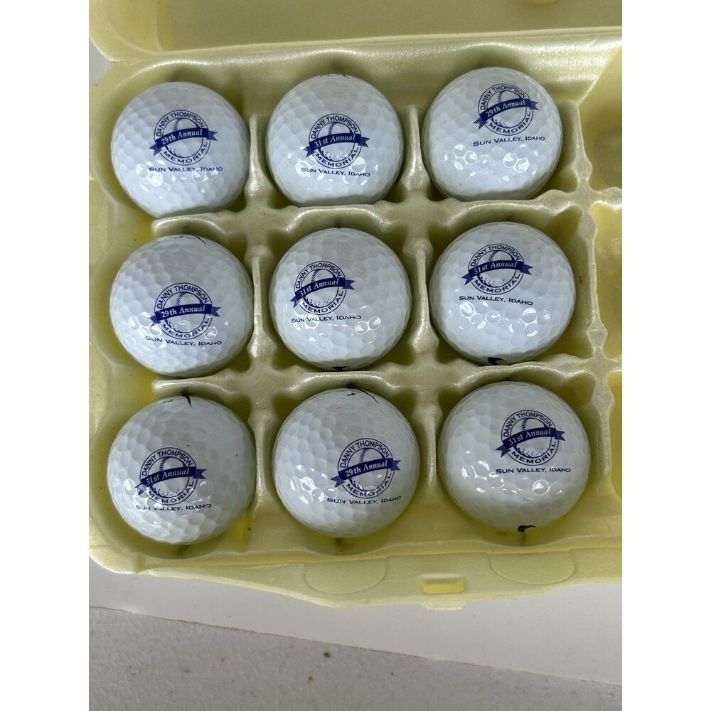 9 Vintage Nike Golf Balls Danny Thompson Memorial Sun Valley Idaho Logo Lot
